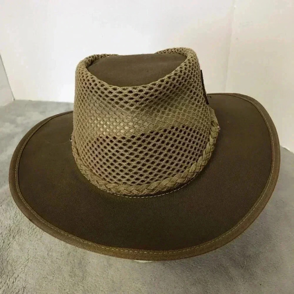 Bukskins Uniek Veldsun Outback Shade Safari Wide Brim Canvas Mesh Hat - Picture 5 of 9